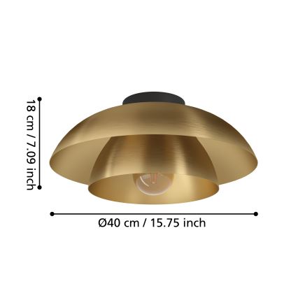 Eglo - Loftlampe 1xE27/40W/230V