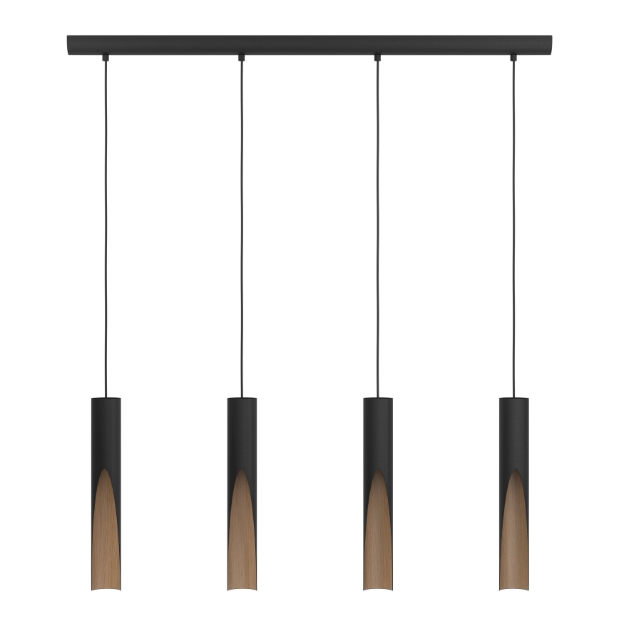 Eglo - LED pendel 4xGU10/4,5W/230V sort/brun