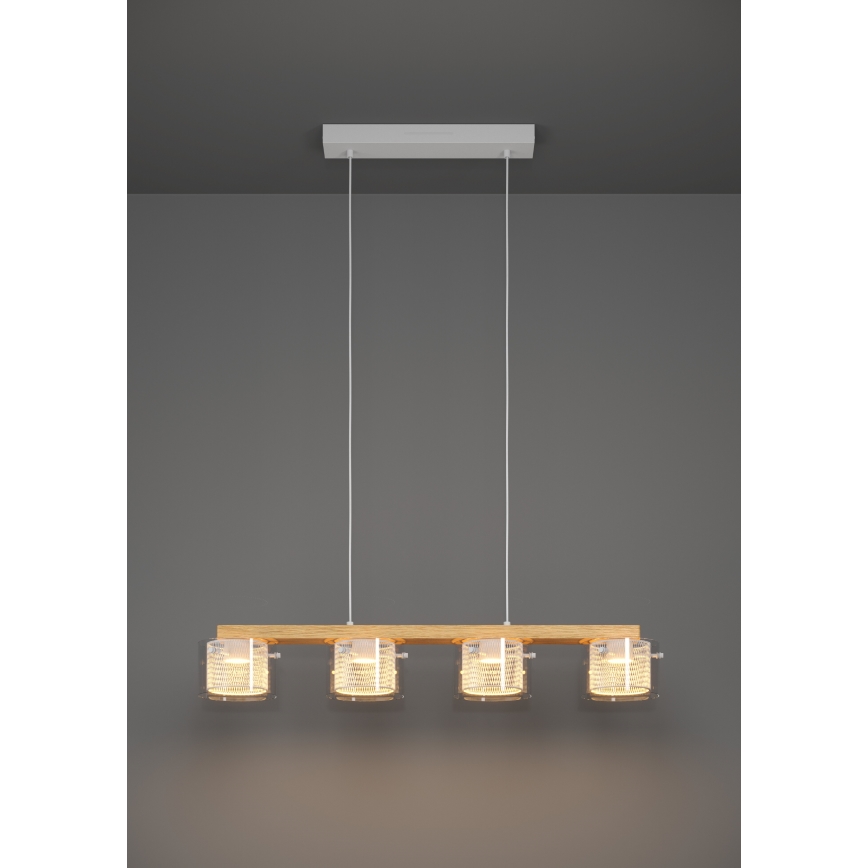 Eglo - LED pendel m. RGBW-farver dæmpbar 4xLED/3,7W/230V 2700-6500K