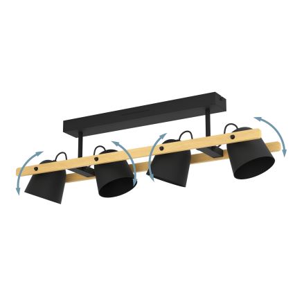 Eglo - LED loftlampe m. RGBW-farver dæmpbar 4xLED/3,7W/230V 2700-6500K