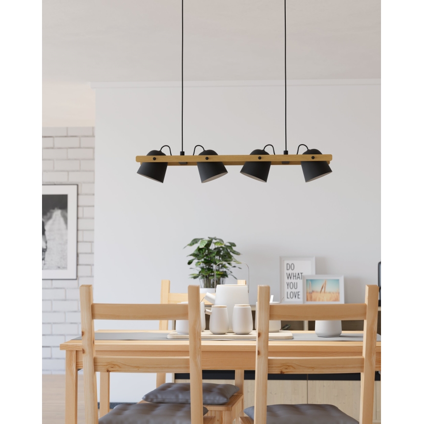 Eglo - LED pendel m. RGBW-farver dæmpbar 4xLED/3,7W/230V 2700-6500K