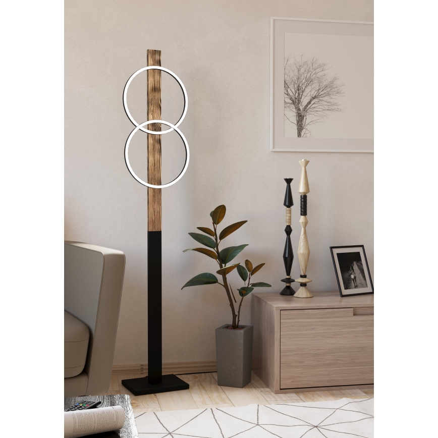 Eglo - LED gulvlampe 2xLED/12W/230V 3000K brun/sort
