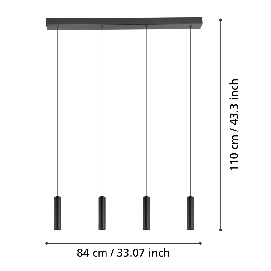Eglo - LED pendel dæmpbar 4xLED/5,4W/230V