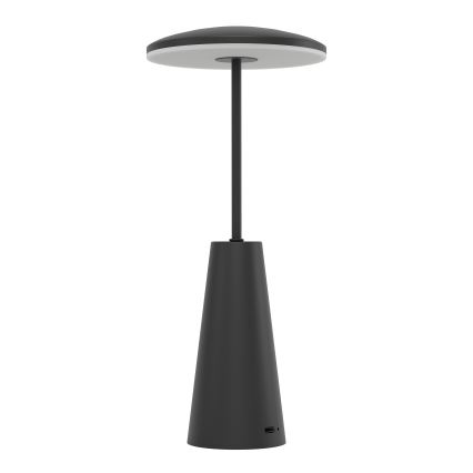 Eglo - Udendørs LED lampe m. touch-funktion dæmpbar LED/2,8W/5V 2400K/3000K/4000K 5200 mAh IP54 sort