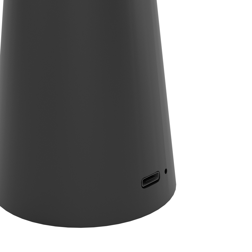 Eglo - Udendørs LED lampe m. touch-funktion dæmpbar LED/2,8W/5V 2400K/3000K/4000K 5200 mAh IP54 sort