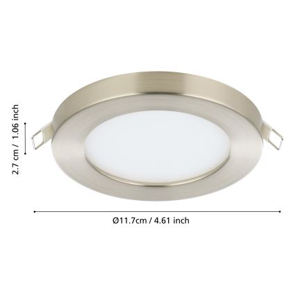 Eglo - LED indbygningslampe LED/5,5W/230V 4000K krom