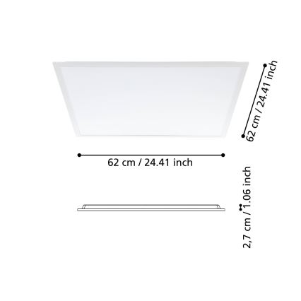 Eglo - LED panel LED/33W/230V 62x62 cm