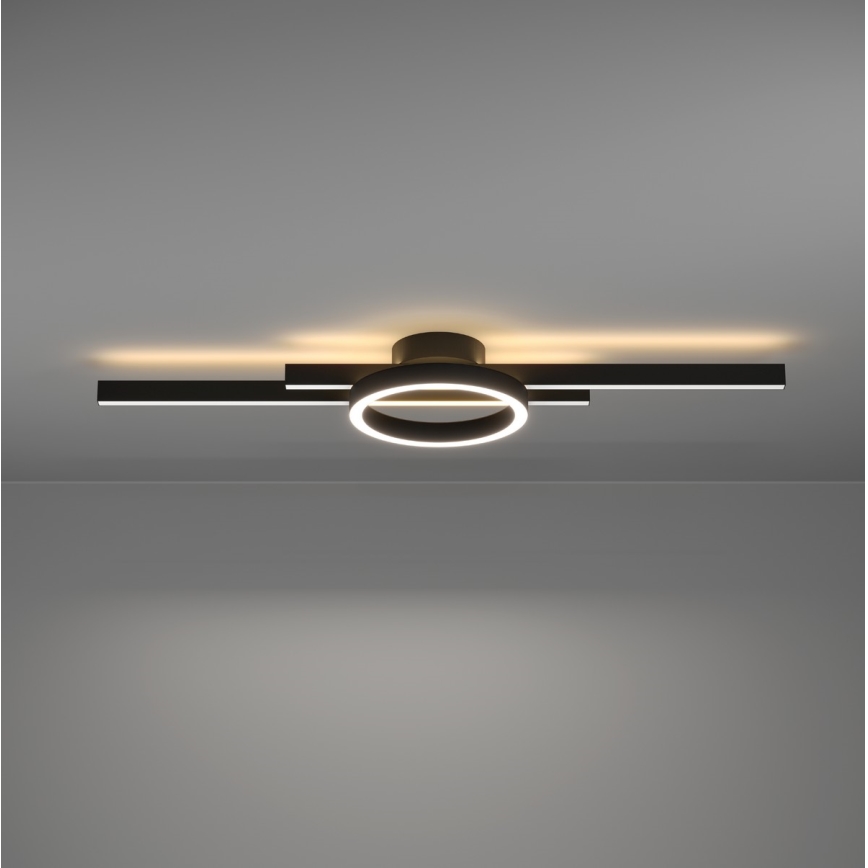 Eglo - LED loftlampe m. RGBW-farver dæmpbar LED/23,5W/230V 2700-6500K sort + fjernbetjening