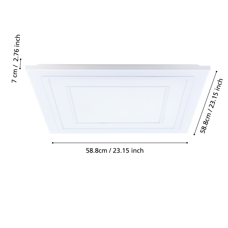 Eglo - LED loftlampe m. RGBW-farver dæmpbar LED/29W/230V 3000-6500K + fjernbetjening
