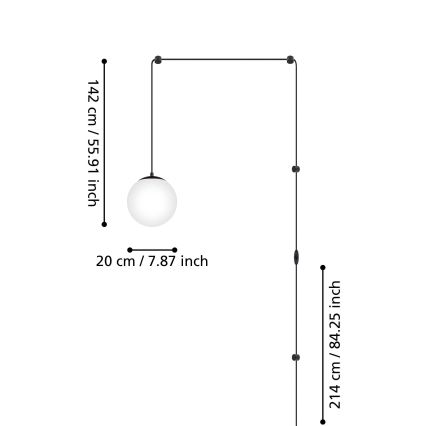 Eglo - Pendel 1xE27/40W/230V