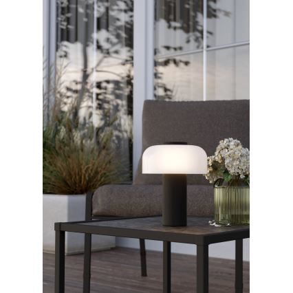 Eglo - Udendørs LED lampe m. touch-funktion dæmpbar LED/2,25W/5V 2400-4000K 5200 mAh IP44 sort/hvid