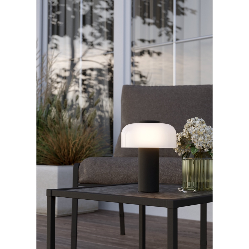Eglo - Udendørs LED lampe m. touch-funktion dæmpbar LED/2,25W/5V 2400-4000K 5200 mAh IP44 sort/hvid