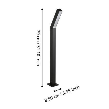 Eglo - Udendørs LED-lampe 2xLED/4,5W/230V IP44 sort
