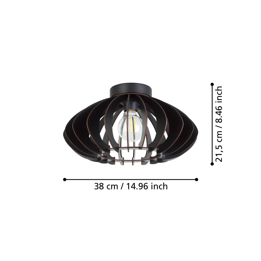 Eglo - Loftlampe 1xE27/40W/230V diameter 38 cm sort