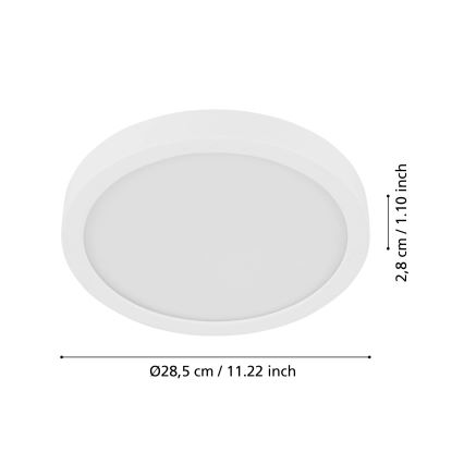 Eglo - LED loftlampe med sensor FUEVA LED/17W/230V 3000K ø 28,5 cm