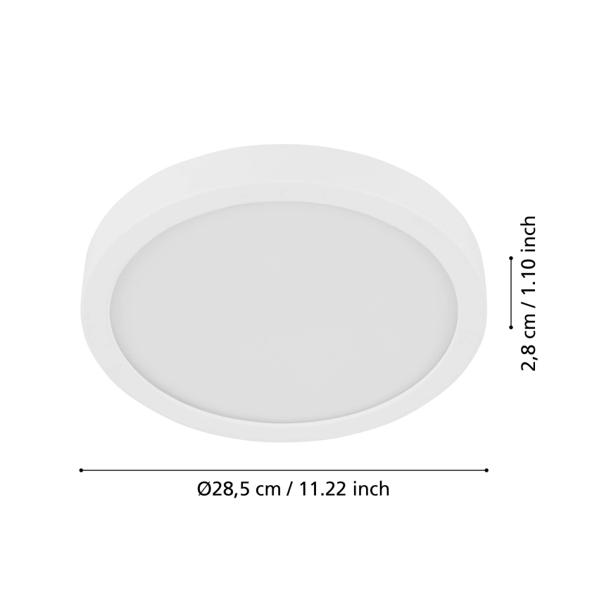 Eglo - LED loftlampe med sensor FUEVA LED/17W/230V 3000K ø 28,5 cm