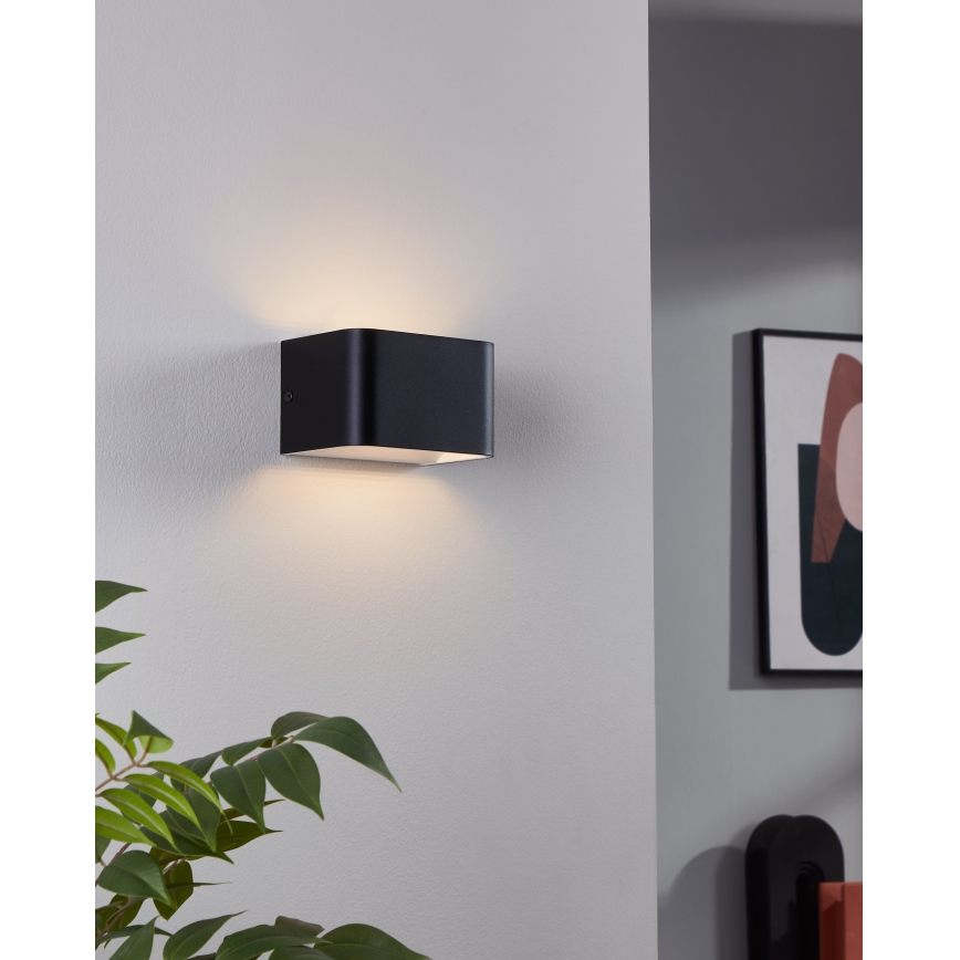 Eglo - LED væglampe LED/6W/230V 3000K sort