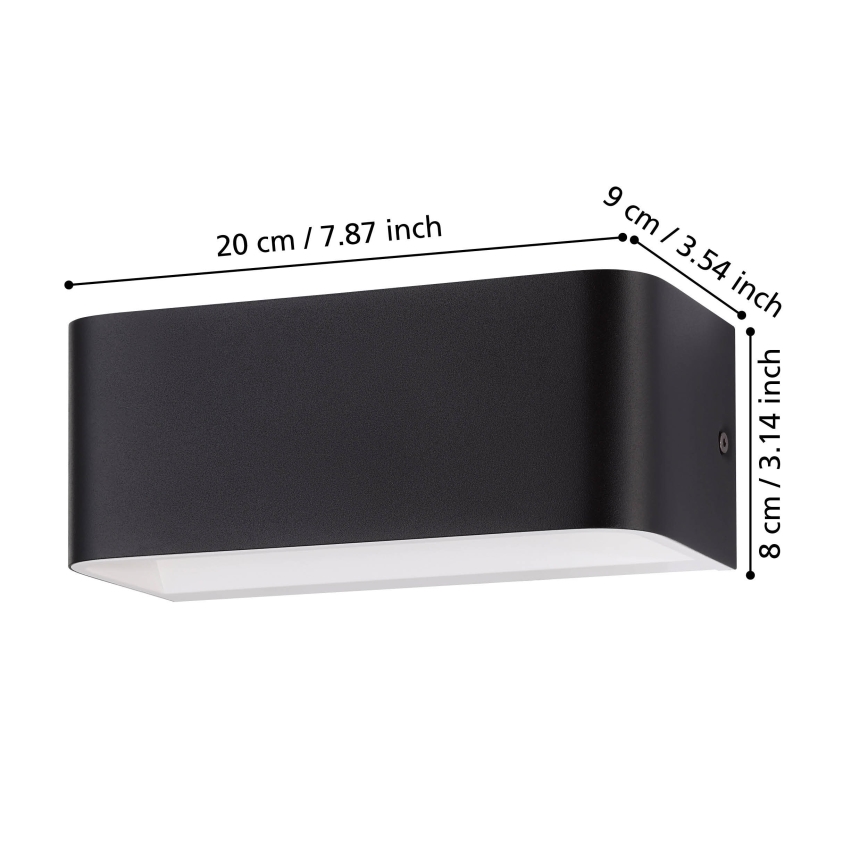 Eglo - LED væglampe LED/10W/230V 3000K sort
