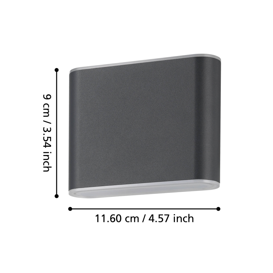 Eglo - Udendørs LED væglampe 2xLED/2,9W/230V 3000K/4000K/6500K IP65