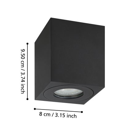 Eglo - Udendørs spotlampe 1xGU10/5W/230V 8x8cm IP44