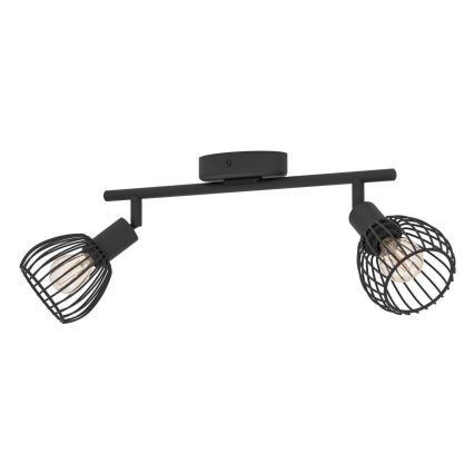 Eglo - Spotlampe 2xE14/40W/230V sort