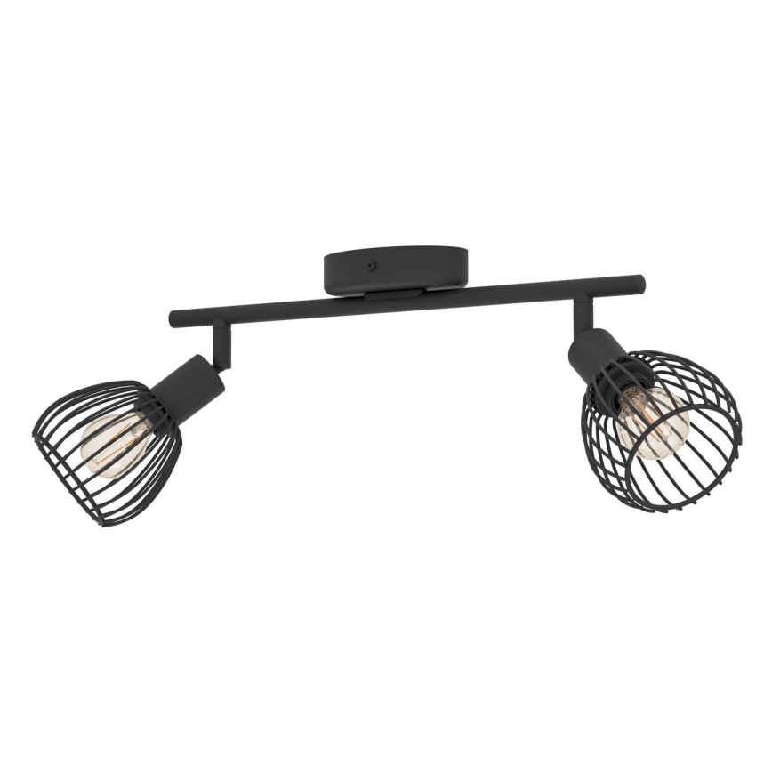 Eglo - Spotlampe 2xE14/40W/230V sort