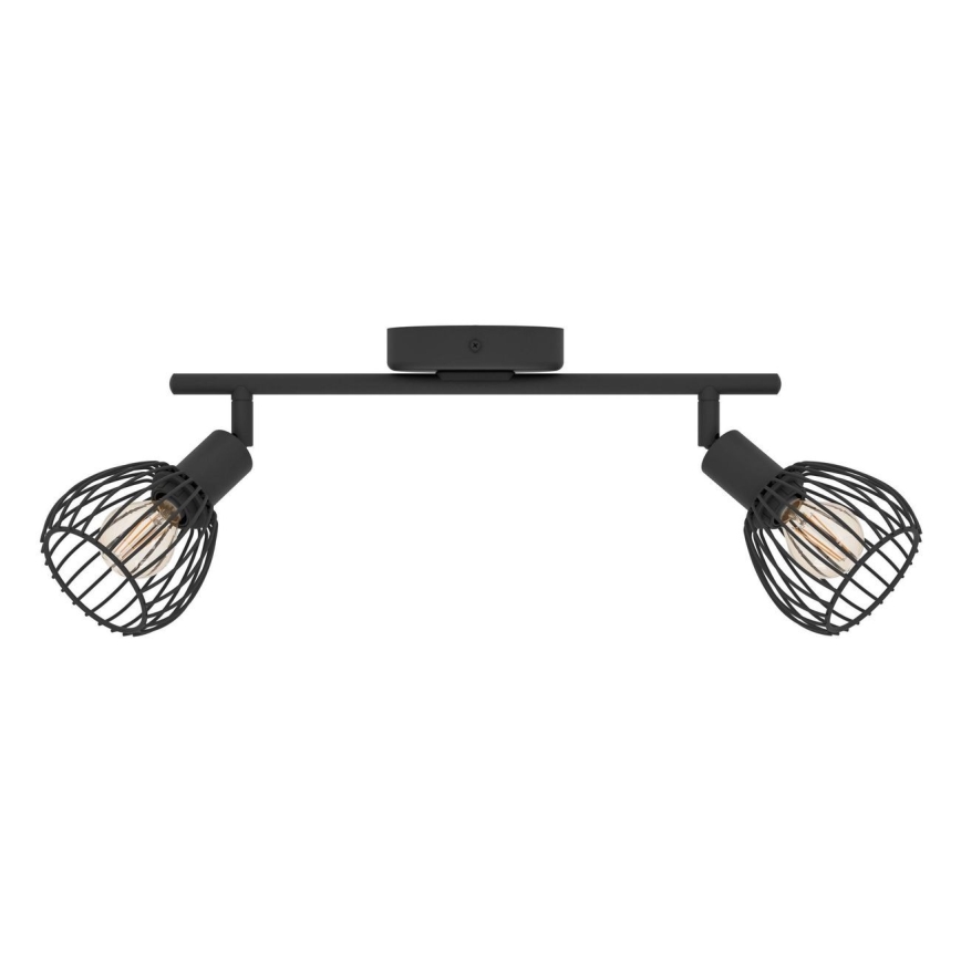 Eglo - Spotlampe 2xE14/40W/230V sort