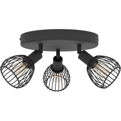 Eglo - Spotlampe 3xE14/40W/230V sort