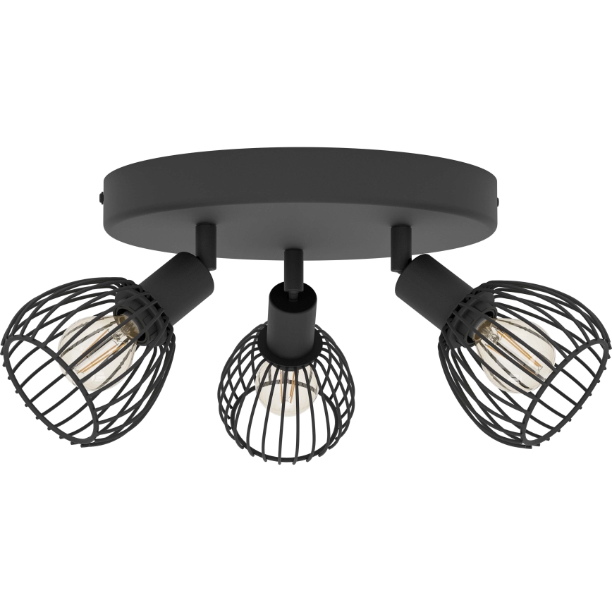 Eglo - Spotlampe 3xE14/40W/230V sort