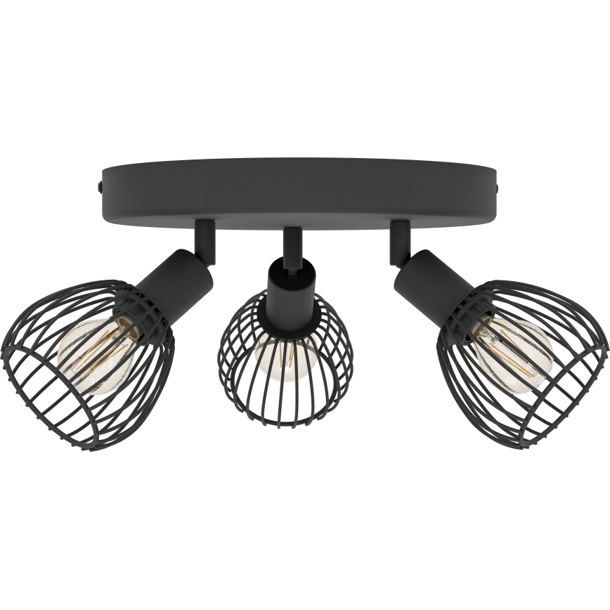 Eglo - Spotlampe 3xE14/40W/230V sort