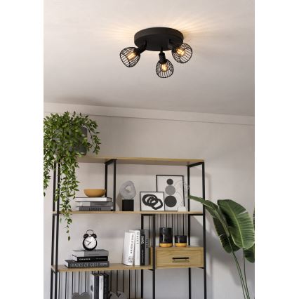 Eglo - Spotlampe 3xE14/40W/230V sort