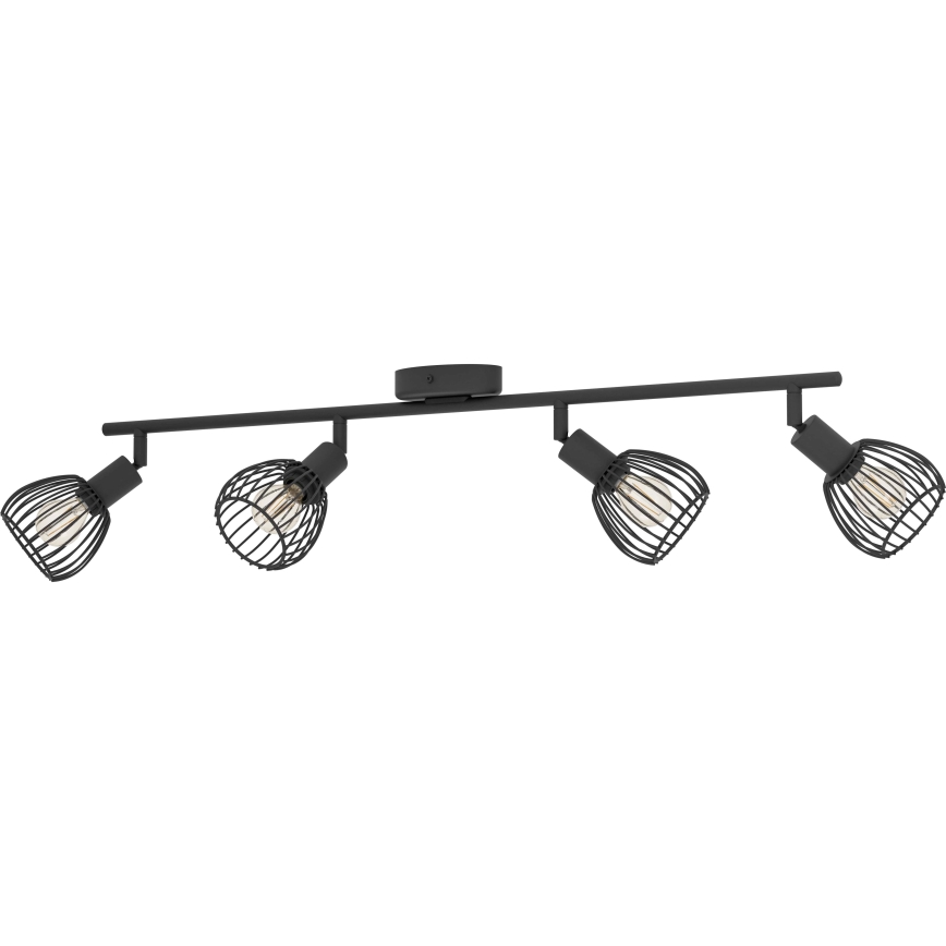 Eglo - Spotlampe 4xE14/40W/230V sort