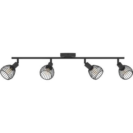 Eglo - Spotlampe 4xE14/40W/230V sort