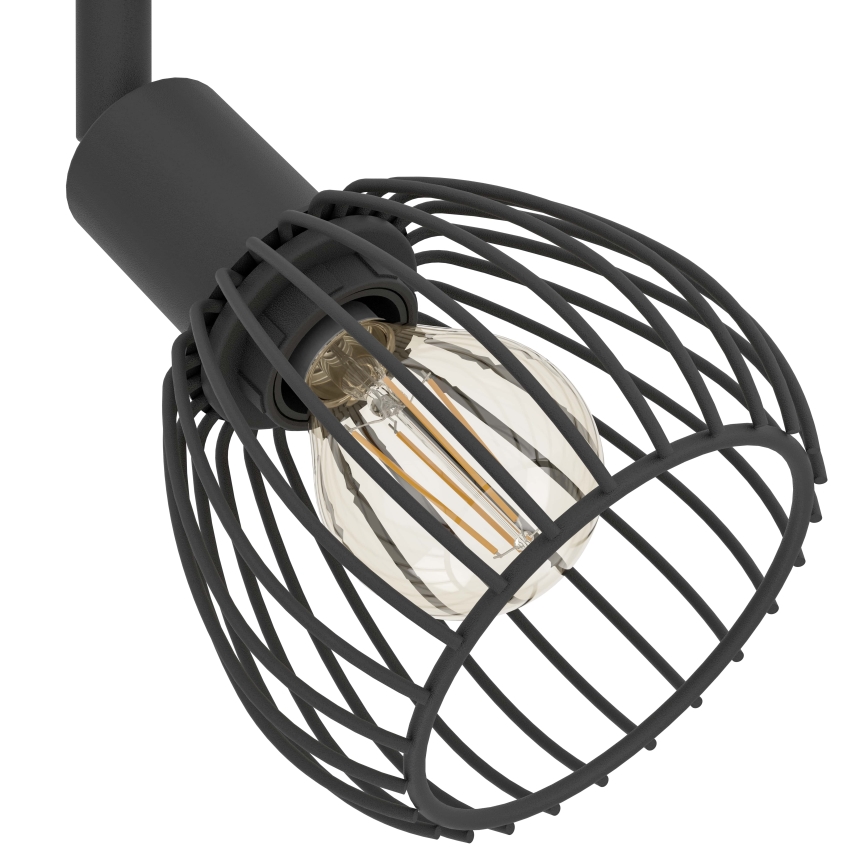 Eglo - Spotlampe 4xE14/40W/230V sort