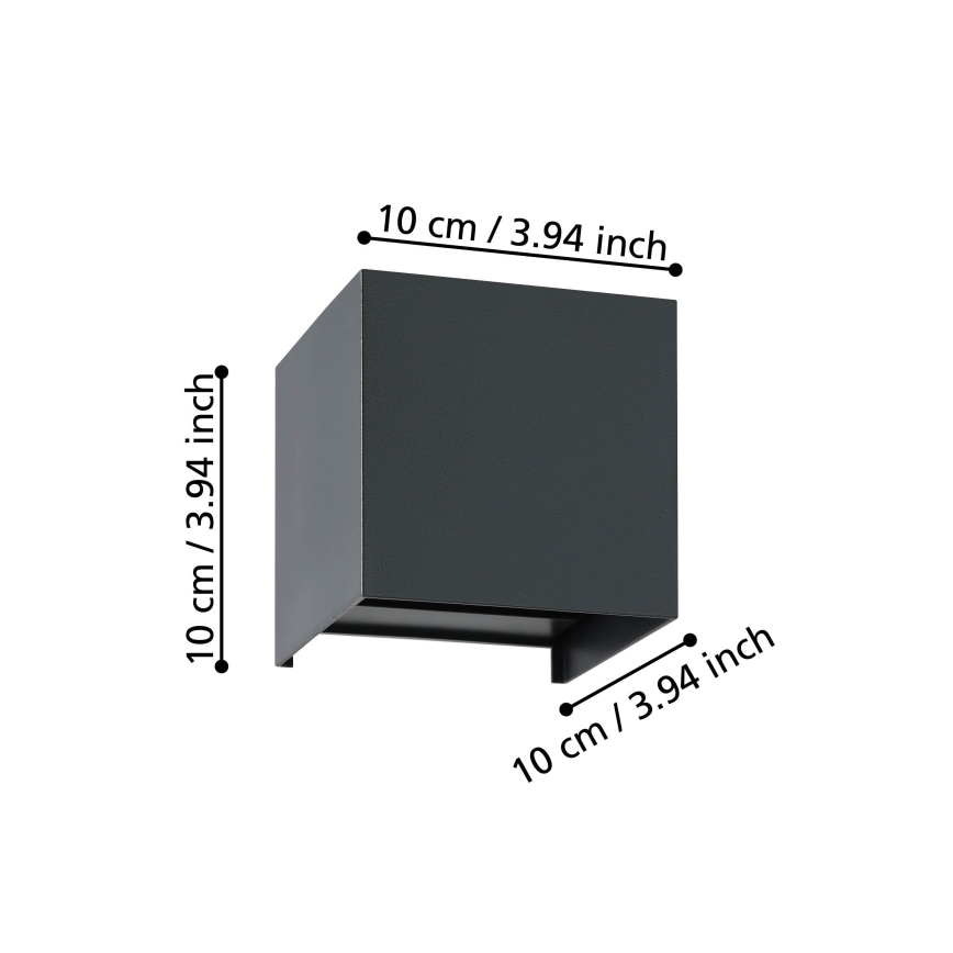 Eglo - LED væglampe 2xLED/1,5W/230V 3000K sort