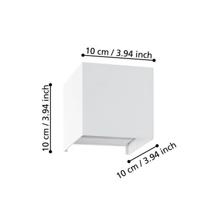 Eglo - LED væglampe 2xLED/1,5W/230V 3000K hvid