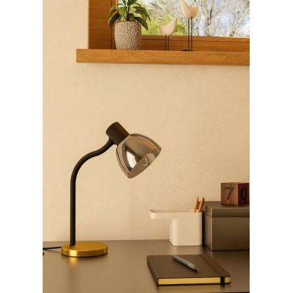 Eglo - Bordlampe 1xE14/25W/230V guldfarvet/sort