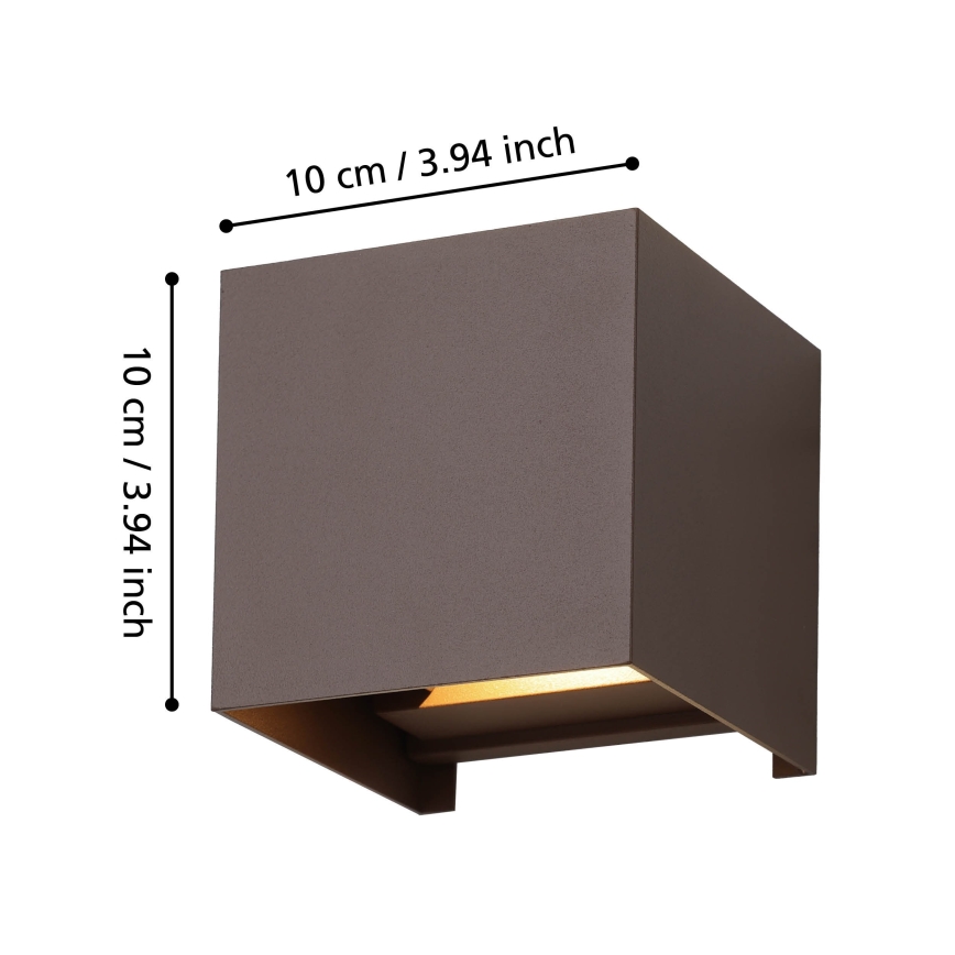 Eglo - Udendørs LED væglampe 2xLED/2,8W/230V IP54 brun