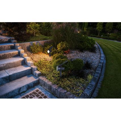 Eglo - LED RGBW dæmpbar solcellelampe LED/3W/4,5V IP44 sort + fjernbetjening