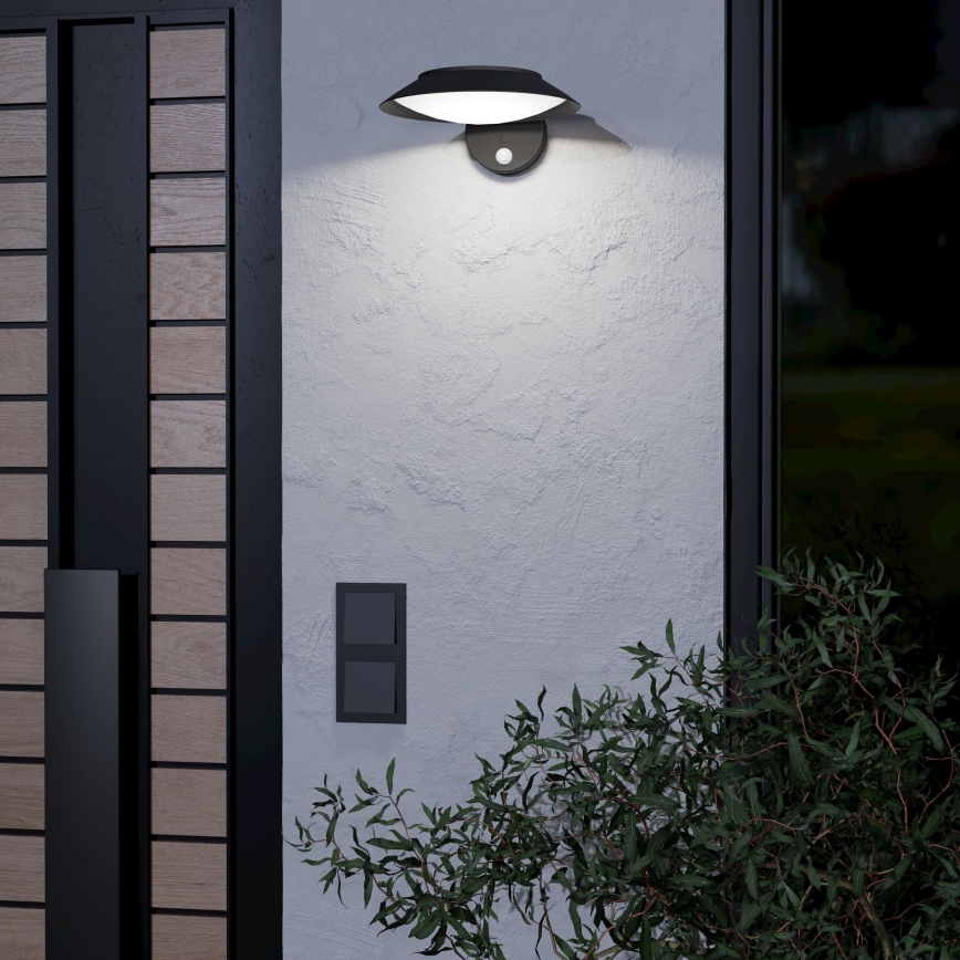 Eglo - Soldrevet LED væglampe med sensor LED/7W/3,7V IP44