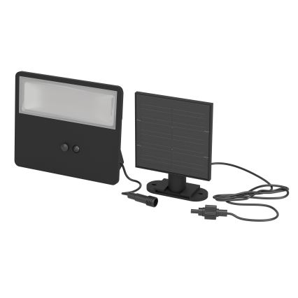 Eglo - LED solcelle-væglampe med sensor LED/6,7W/3,7V 2400 mAh IP44 sort