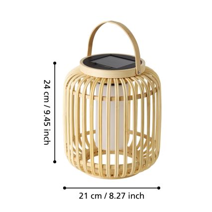 Eglo - Soldrevet LED bordlampe LED/3,3W/3,7V 1800 mAh IP44