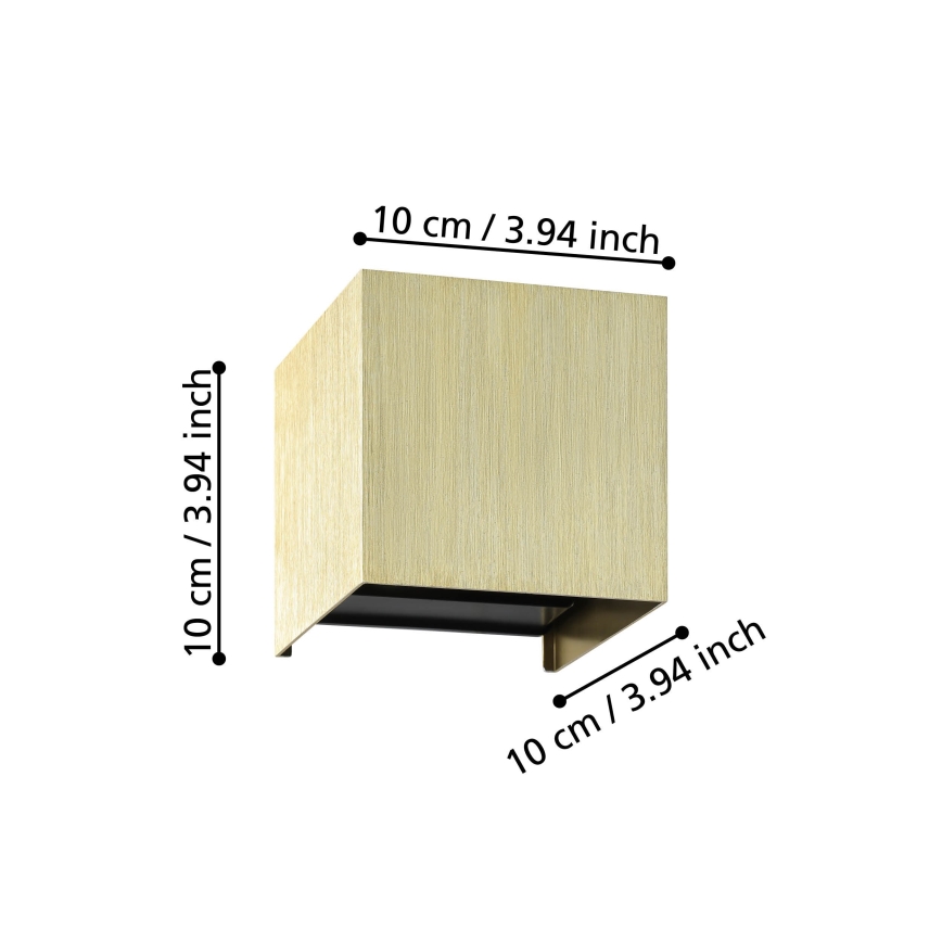 Eglo - LED væglampe 2xLED/1,5W/230V 3000K guldfarvet