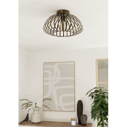Eglo - Loftlampe 1xE27/40W/230V Ø 38,5 cm bronzefarvet