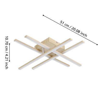 Eglo - LED loftlampe LED/20,5W/230V guld