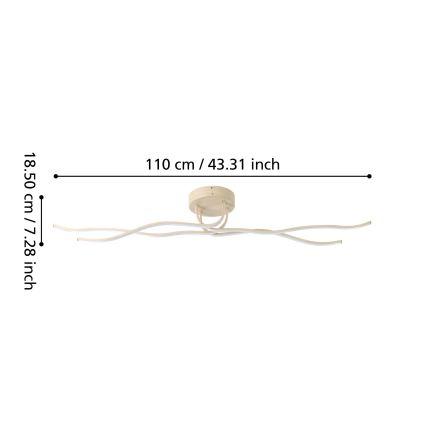 Eglo - LED-loftlampe LED/37W/230V brun