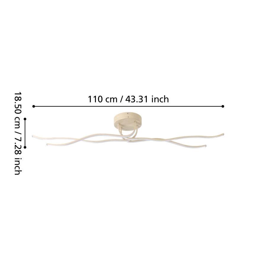 Eglo - LED-loftlampe LED/37W/230V brun