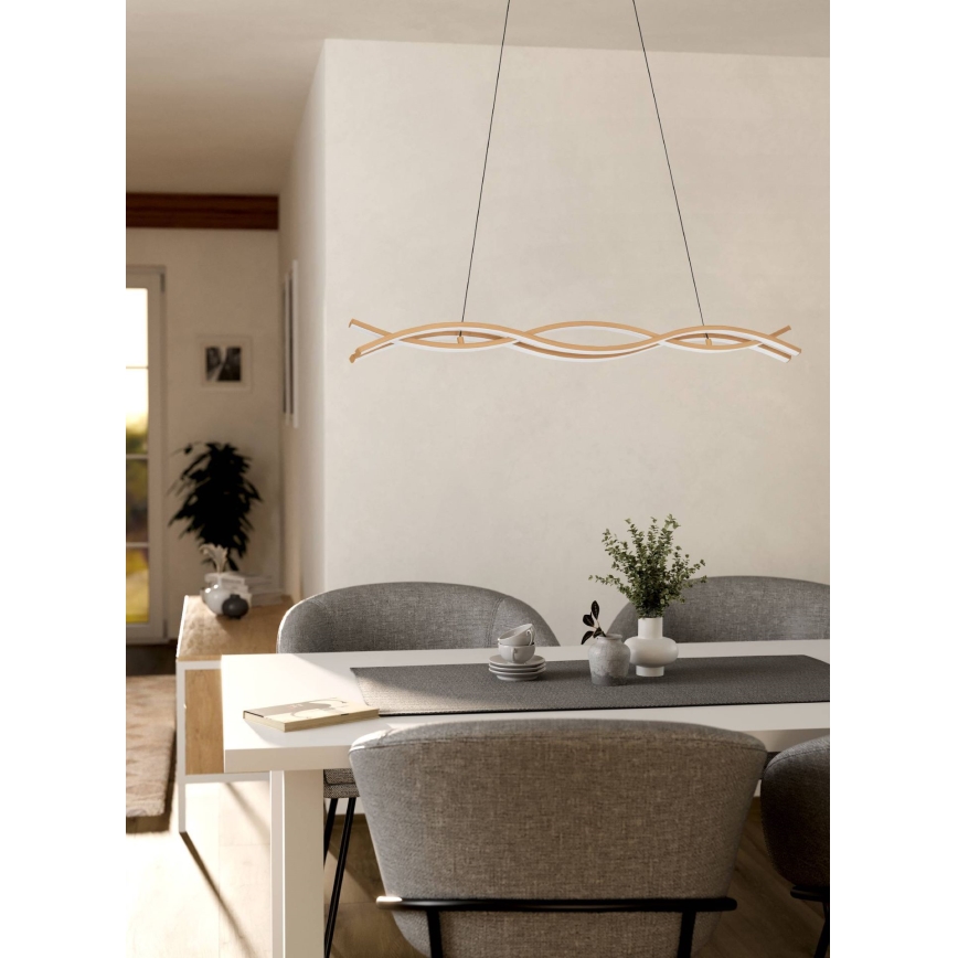 Eglo - LED-pendel med wireophæng LED/35W/230V beige