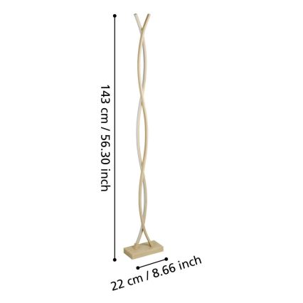 Eglo - LED gulvlampe LED/36W/230V, guld