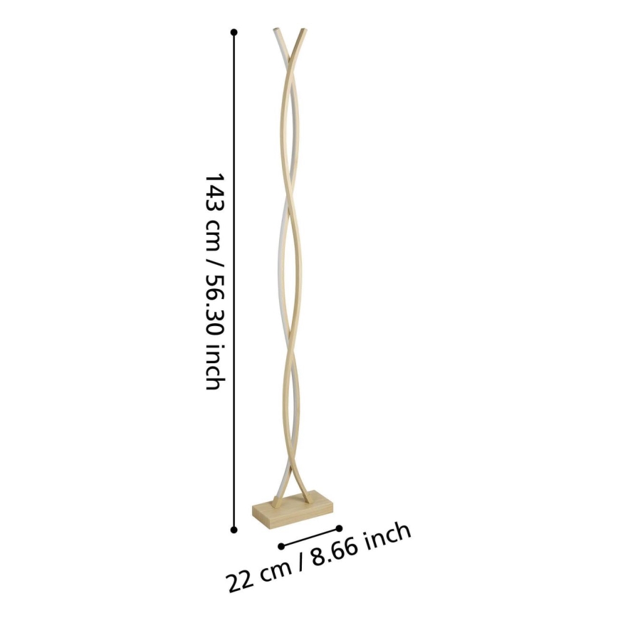 Eglo - LED gulvlampe LED/36W/230V, guld